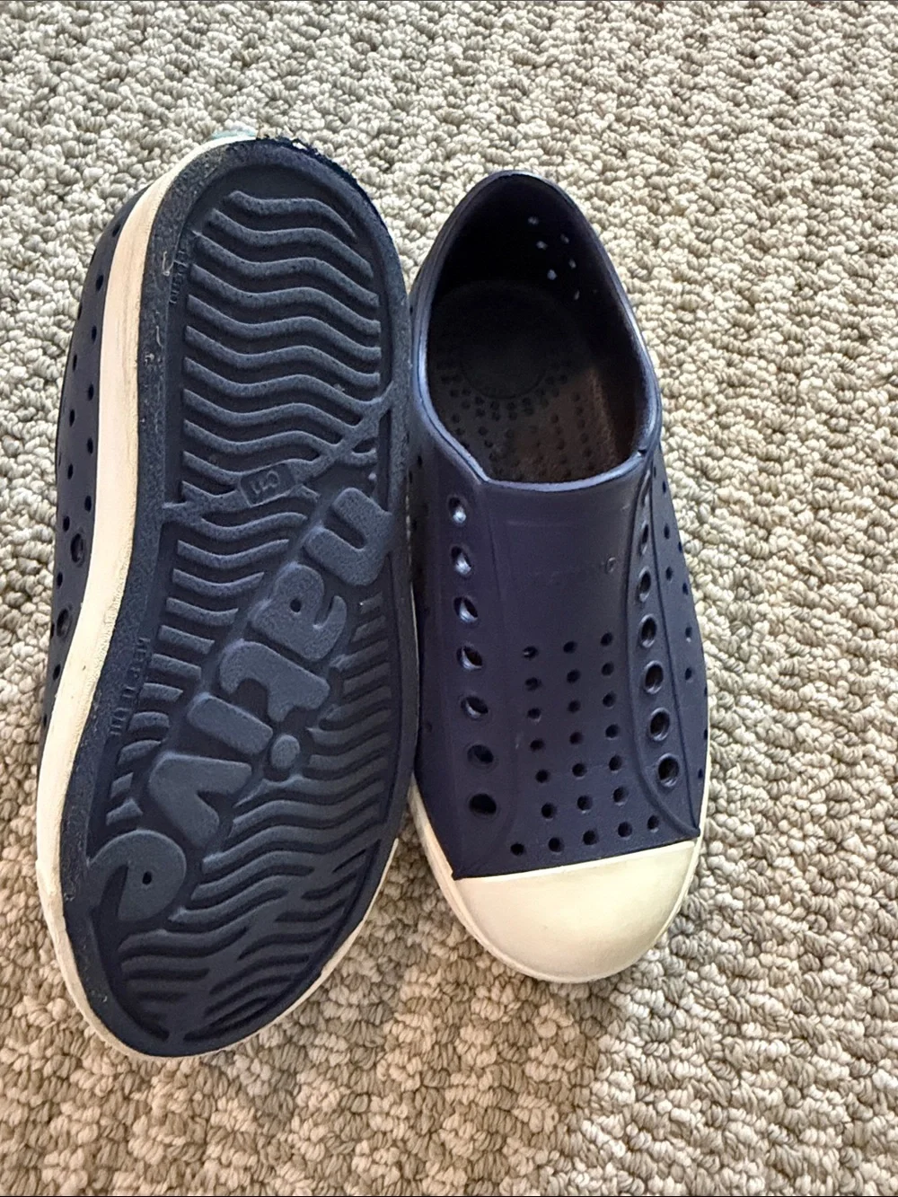 Native Boy’s Navy Slip-On Water-Resistant Casual Shoes